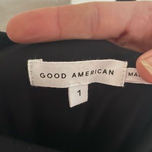 Good American Open Back Black Dress